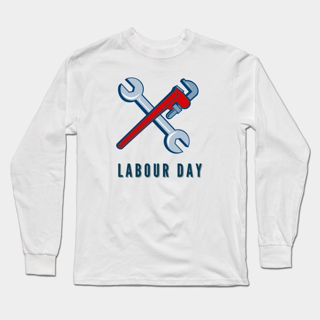 Happy Labour Day Long Sleeve T-Shirt by TigrArt